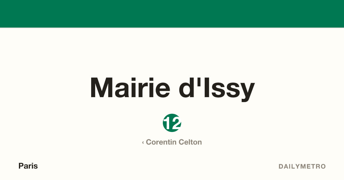 Mairie d'Issy station · Lines 12