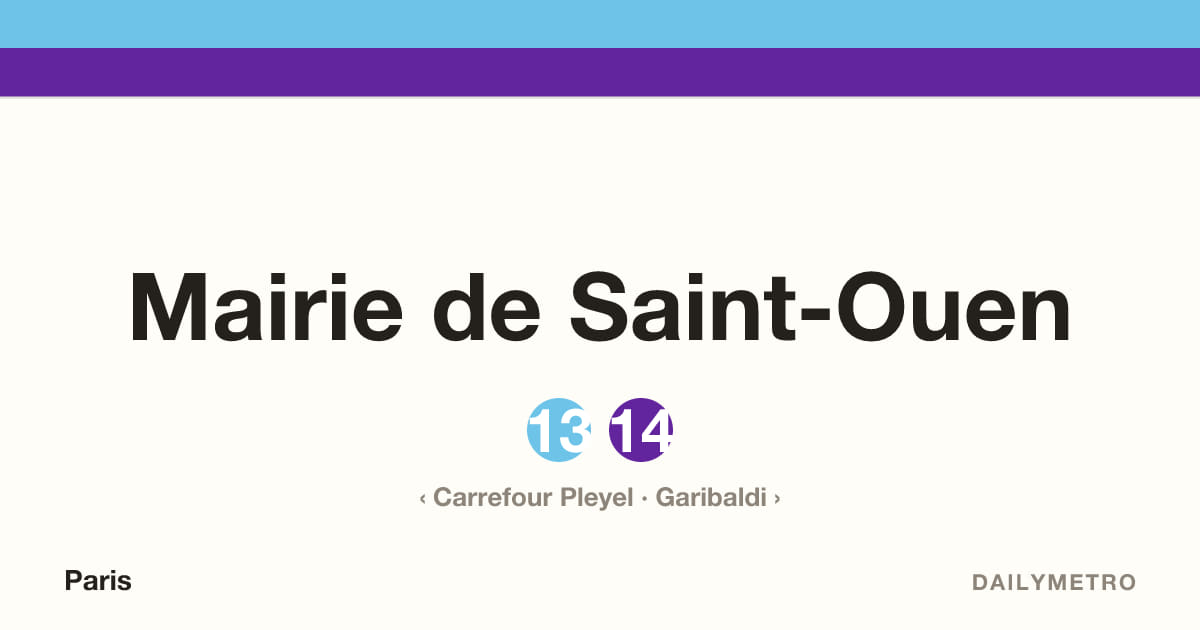 Mairie de Saint-Ouen station · Lines 13, 14