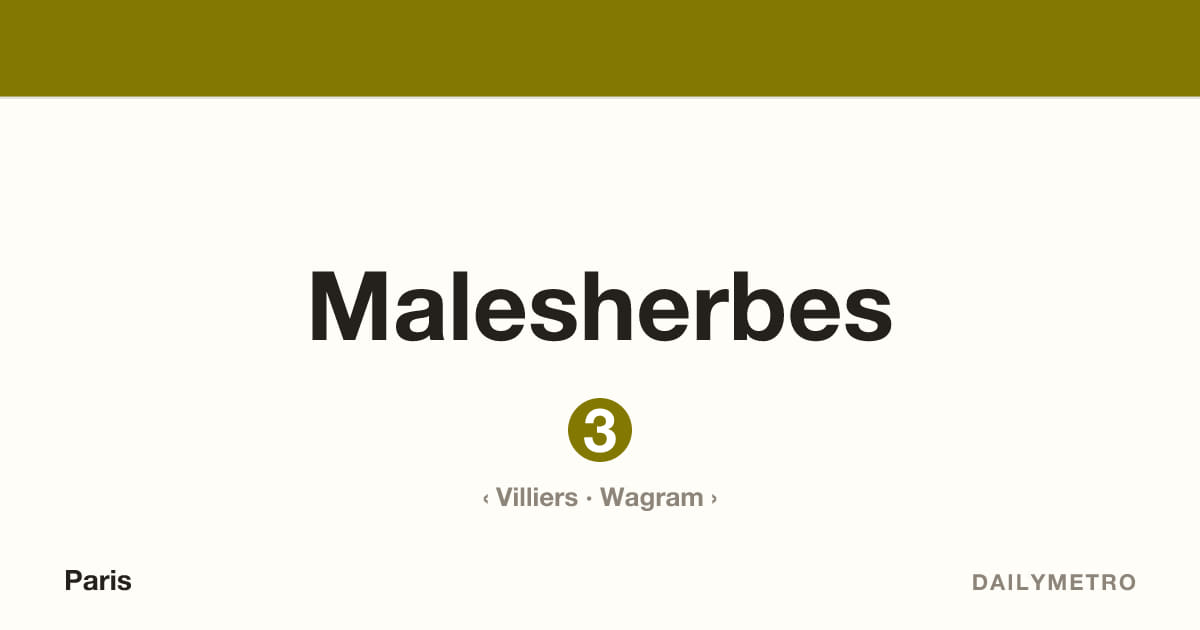 Malesherbes station · Lines 3