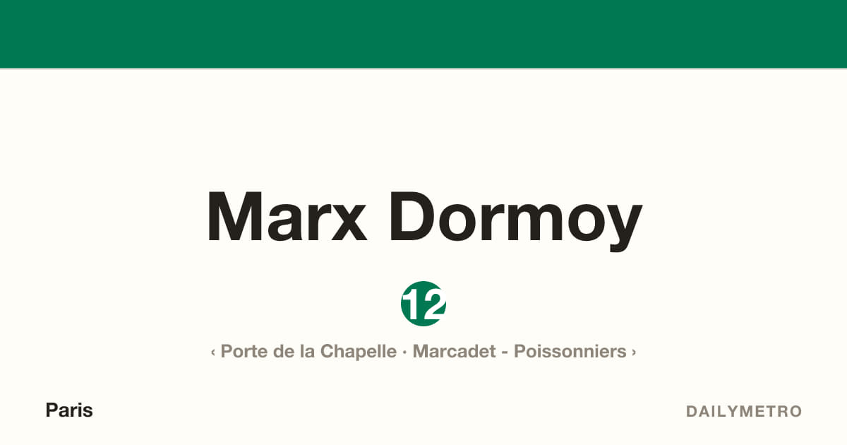 Marx Dormoy station · Lines 12