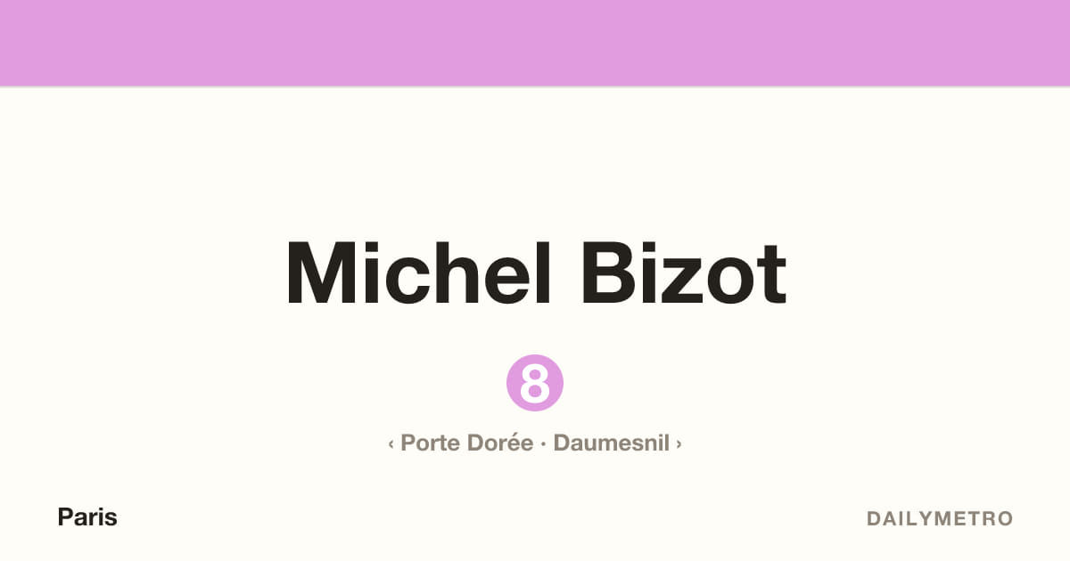 Station Michel Bizot · Lignes 8