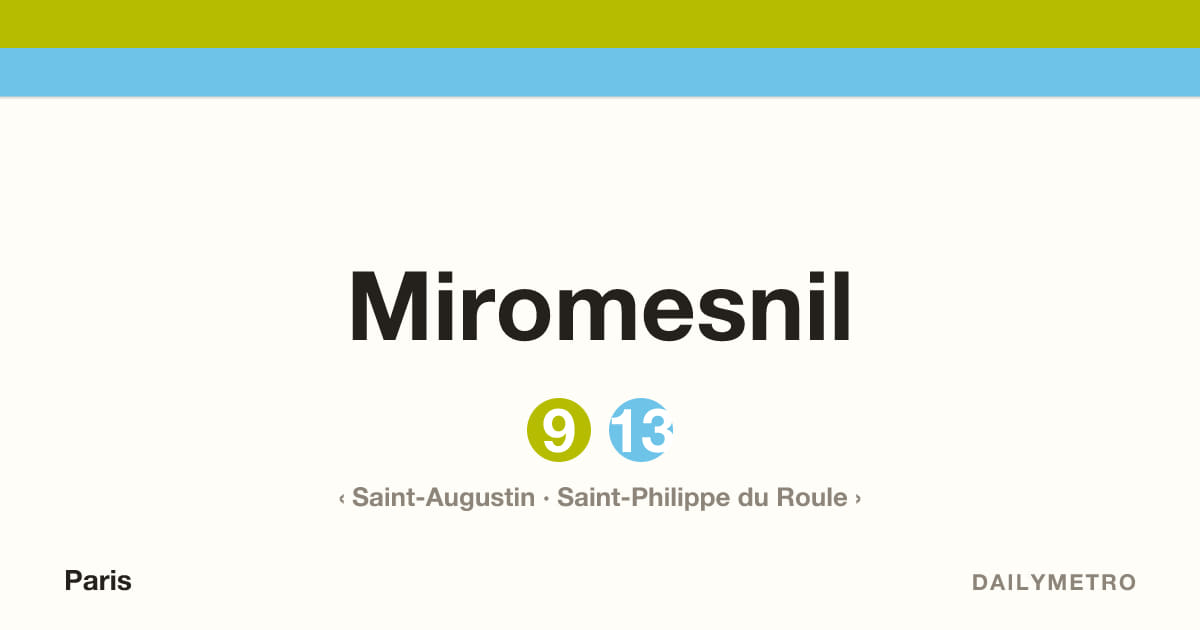 Miromesnil station · Lines 9, 13