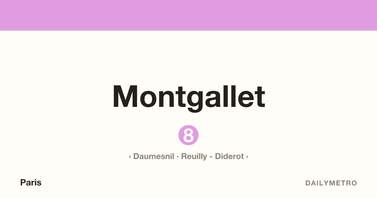 Station Montgallet · Lignes 8