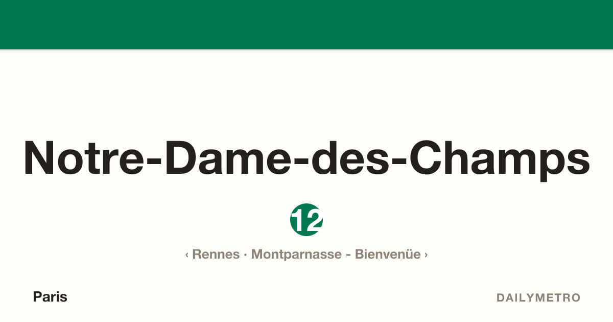 Notre-Dame-des-Champs station · Lines 12