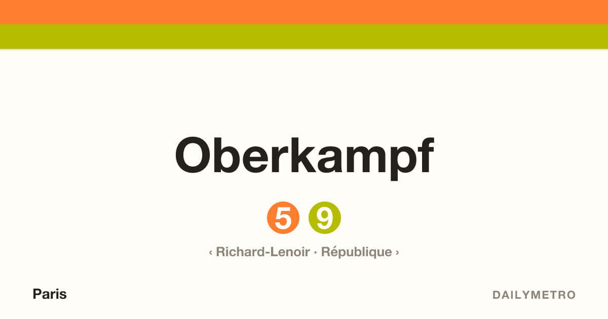 Oberkampf station · Lines 5, 9