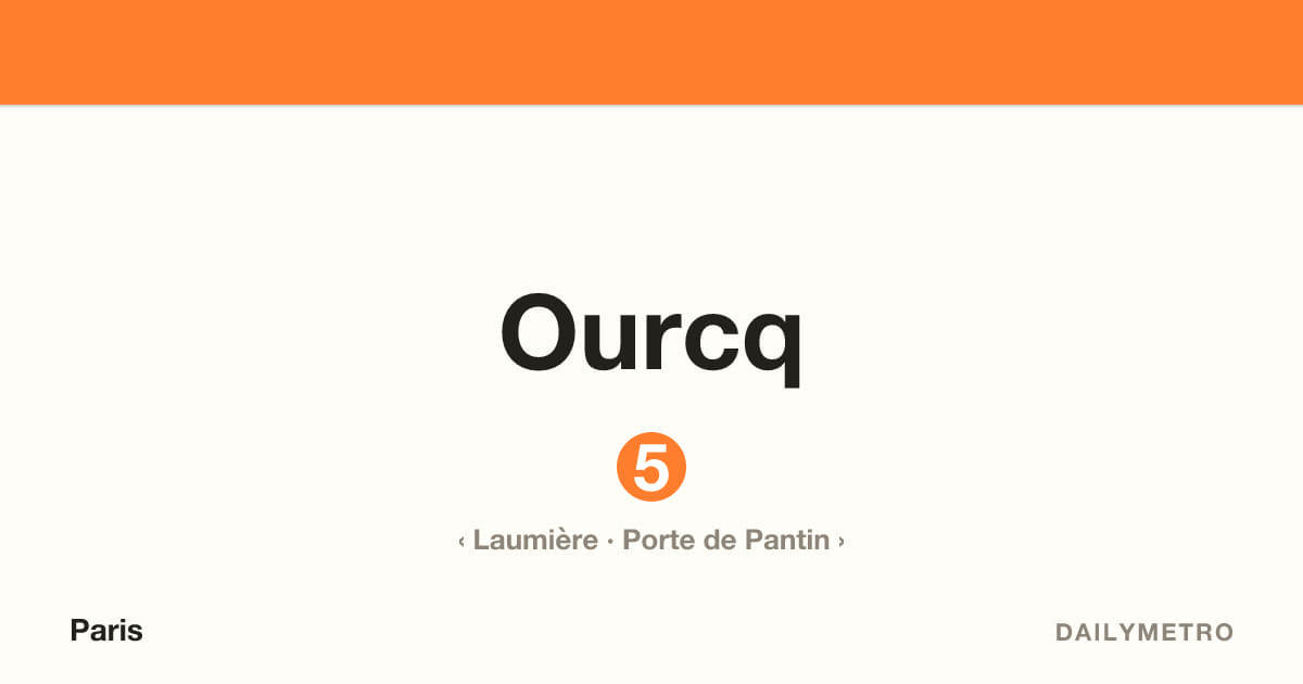 Ourcq station · Lines 5