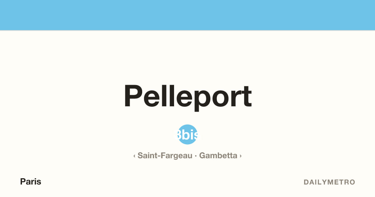 Pelleport station · Lines 3bis