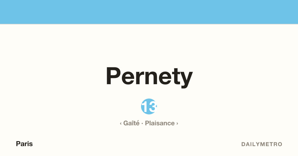 Station Pernety · Lignes 13
