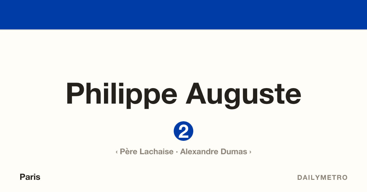 Philippe Auguste station · Lines 2