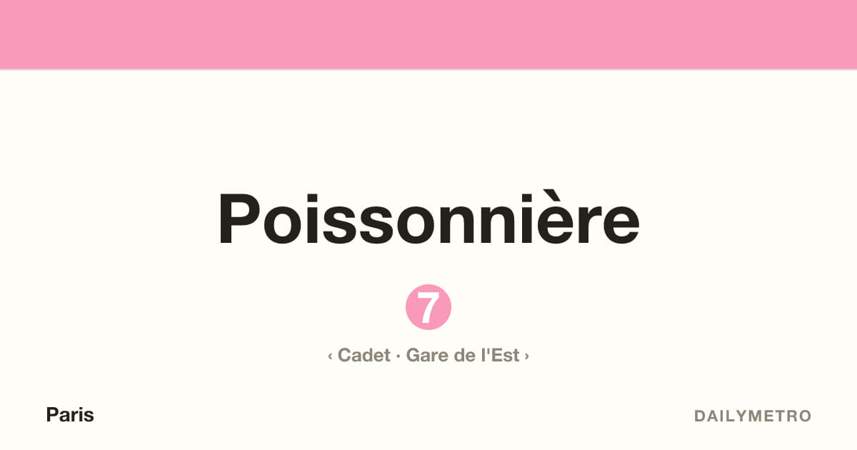Poissonnière station · Lines 7