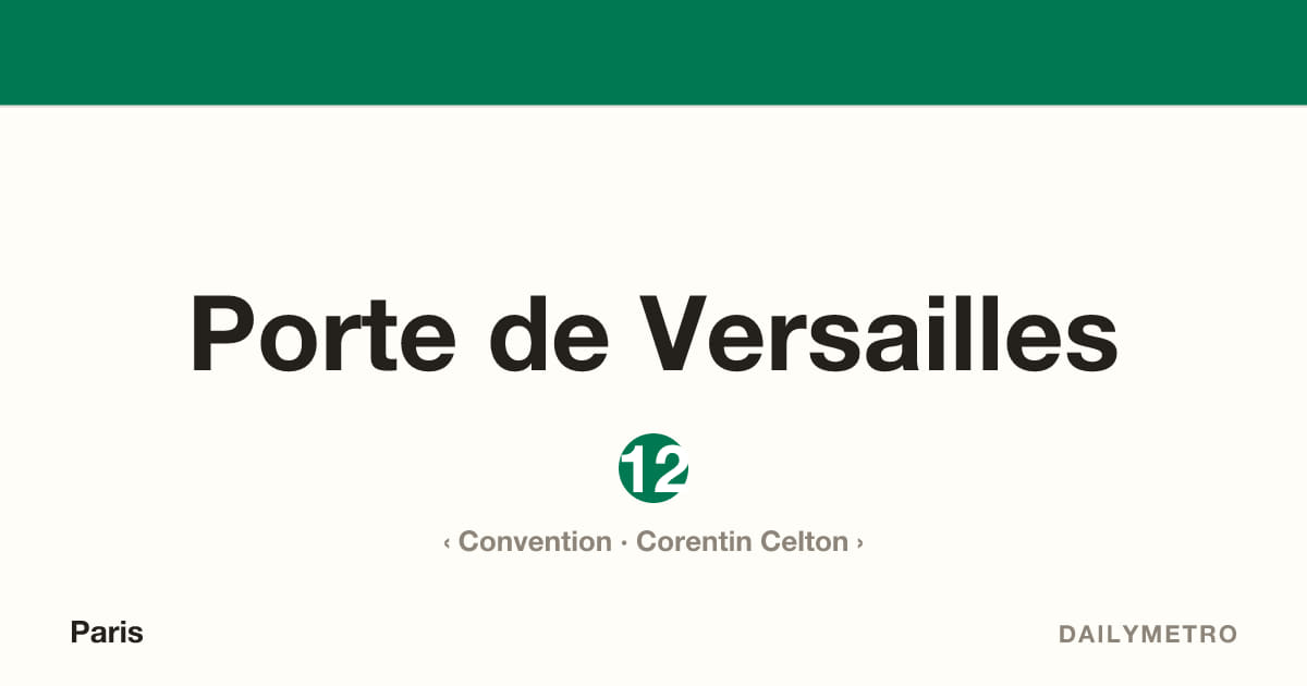 Porte de Versailles station · Lines 12