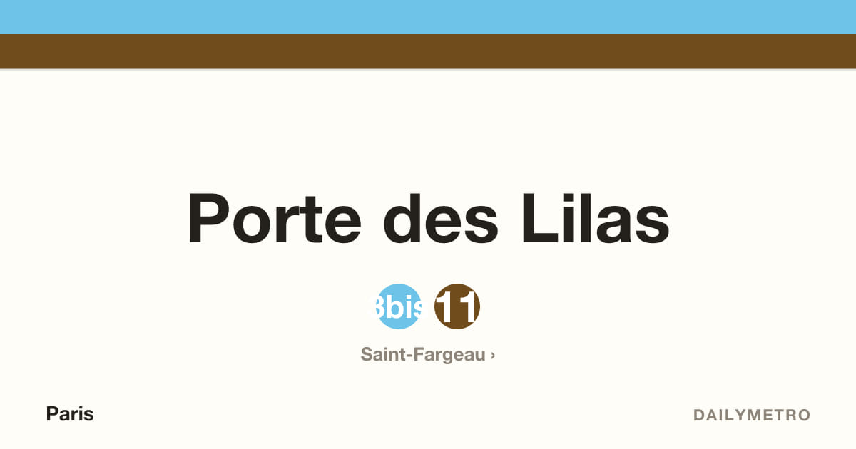 Porte des Lilas station · Lines 3bis, 11