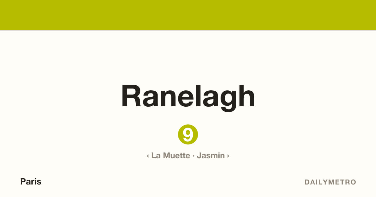 Ranelagh station · Lines 9