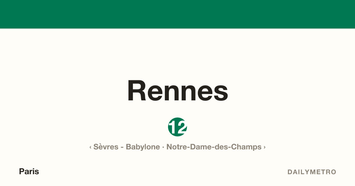 Rennes station · Lines 12