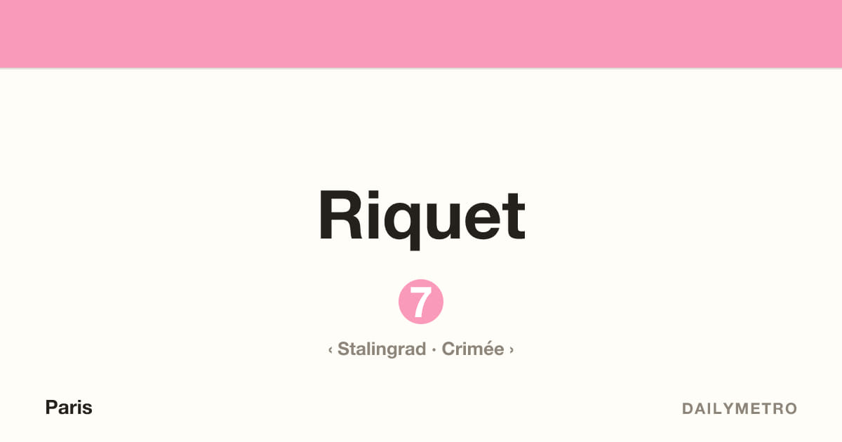 Riquet station · Lines 7