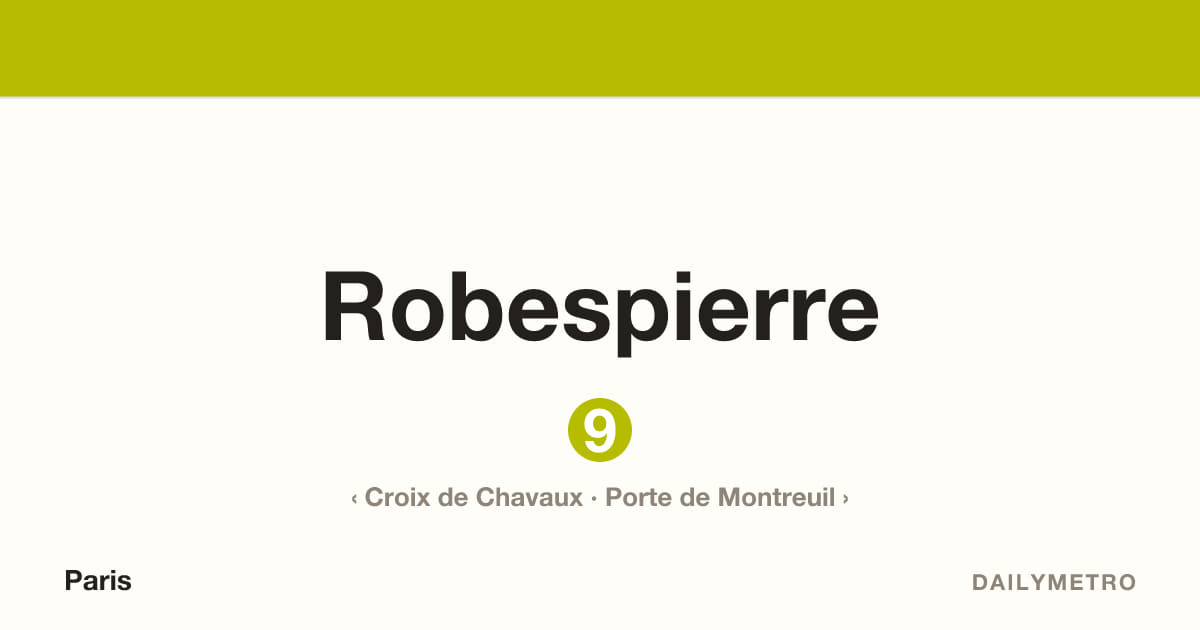 Robespierre station · Lines 9