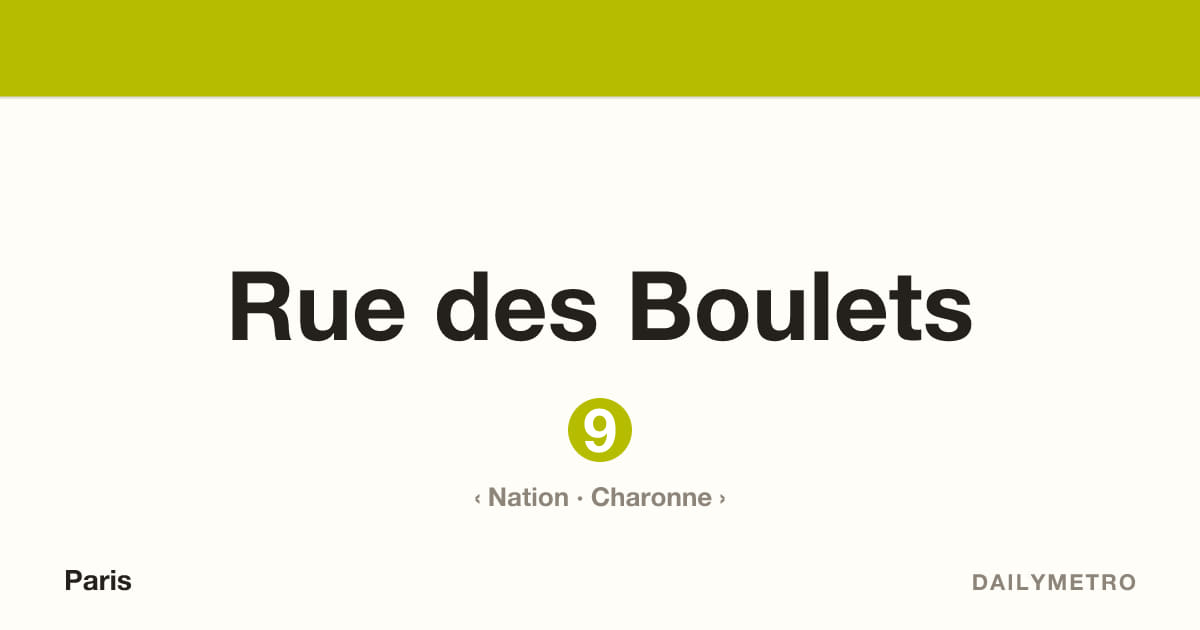 Rue des Boulets station · Lines 9