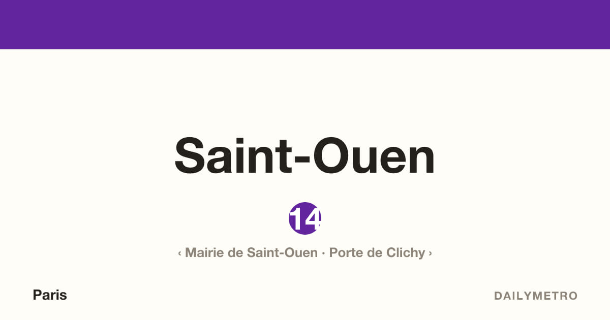Saint-Ouen station · Lines 14