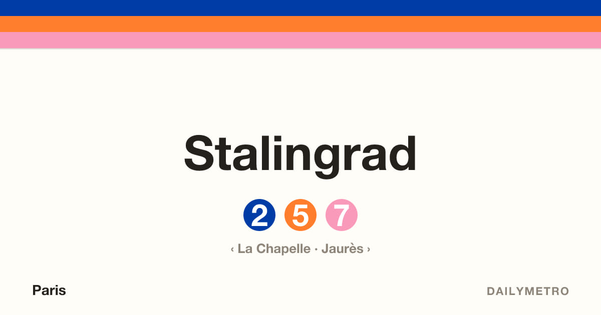 Stalingrad station · Lines 2, 5, 7