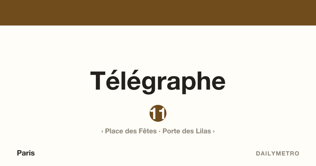 Télégraphe station · Lines 11