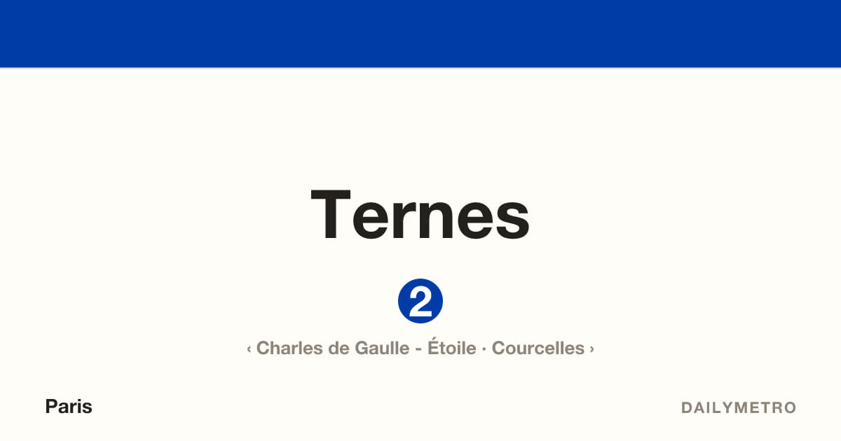 Ternes station · Lines 2