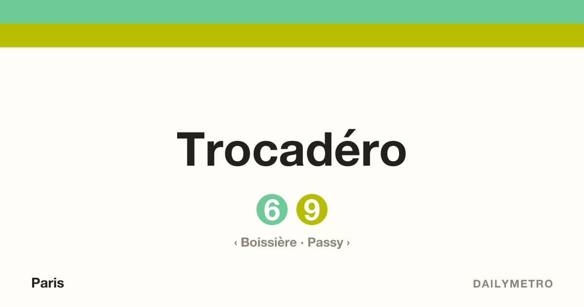 Trocadéro station · Lines 6, 9