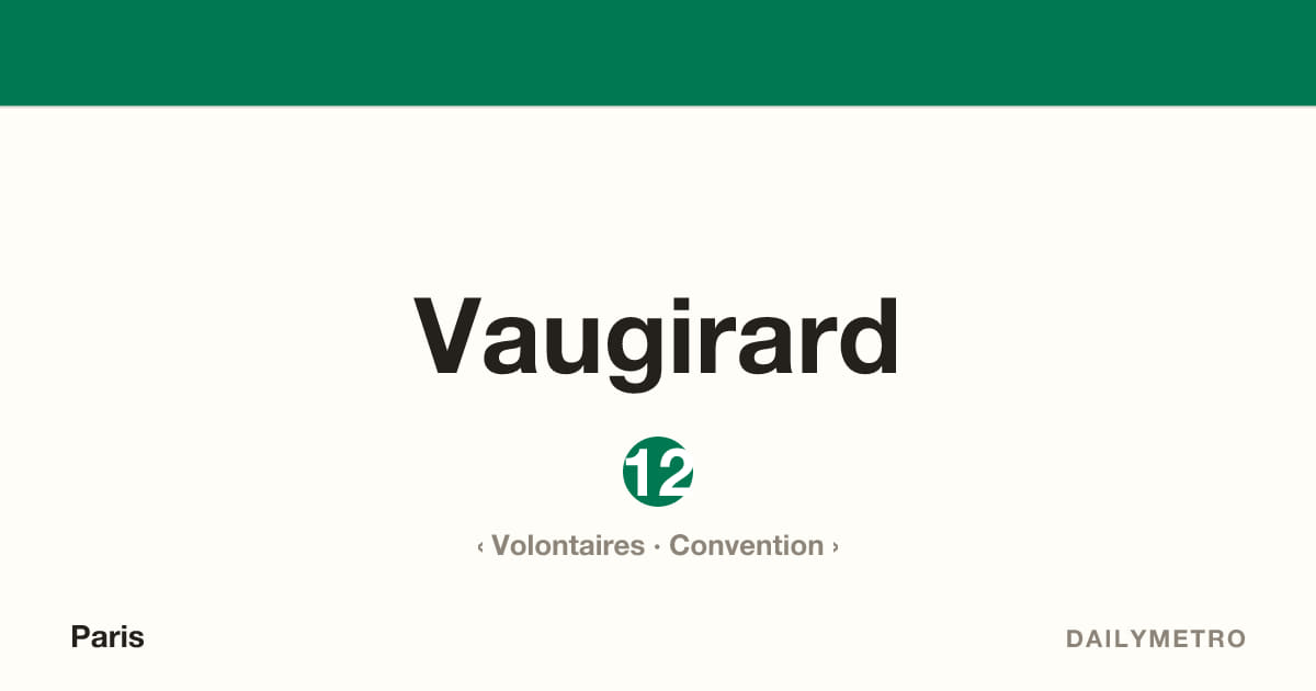 Vaugirard station · Lines 12