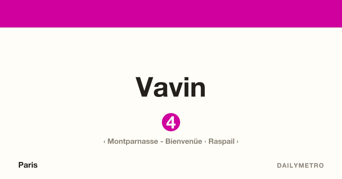 Vavin station · Lines 4