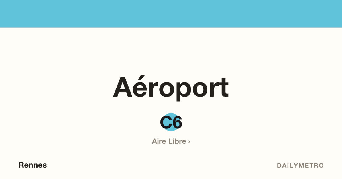 Aéroport station · Lines C6