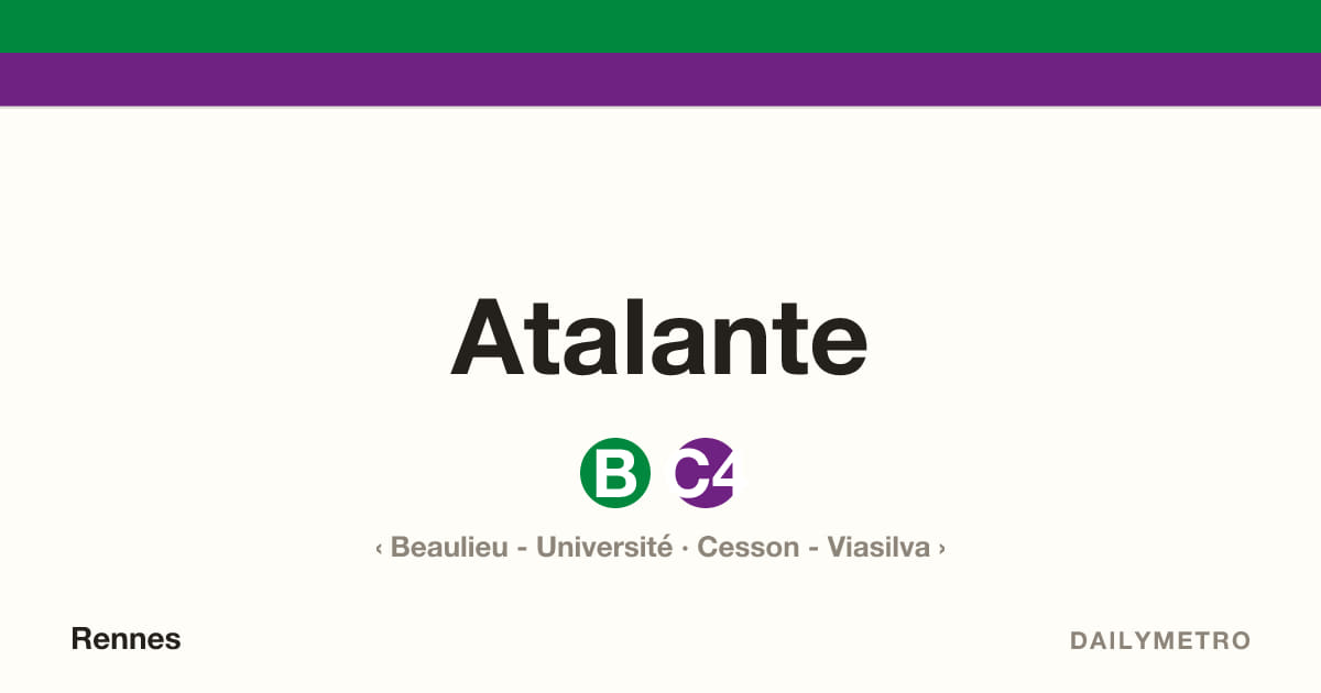 Atalante station · Lines B, C4