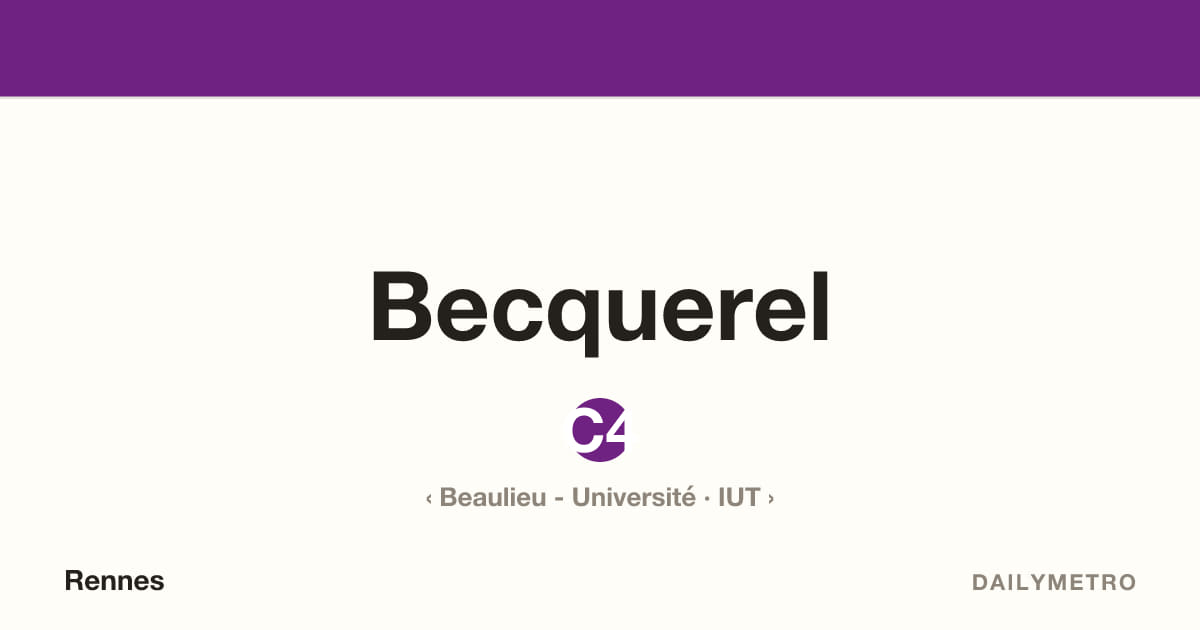 Station Becquerel · Lignes C4