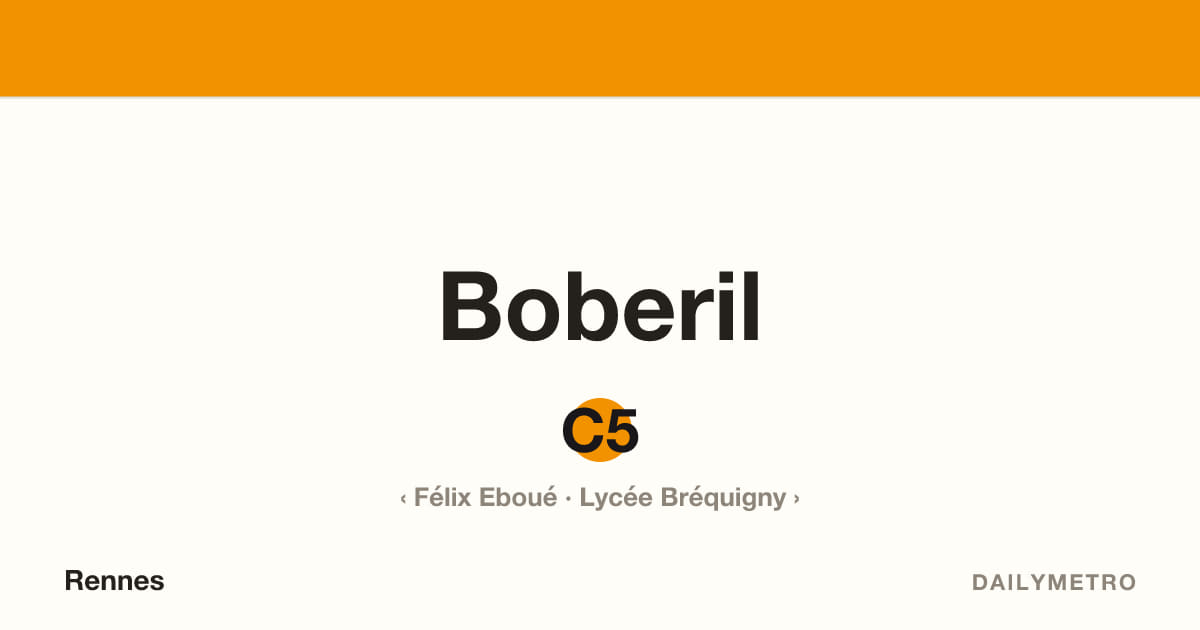 Station Boberil · Lignes C5