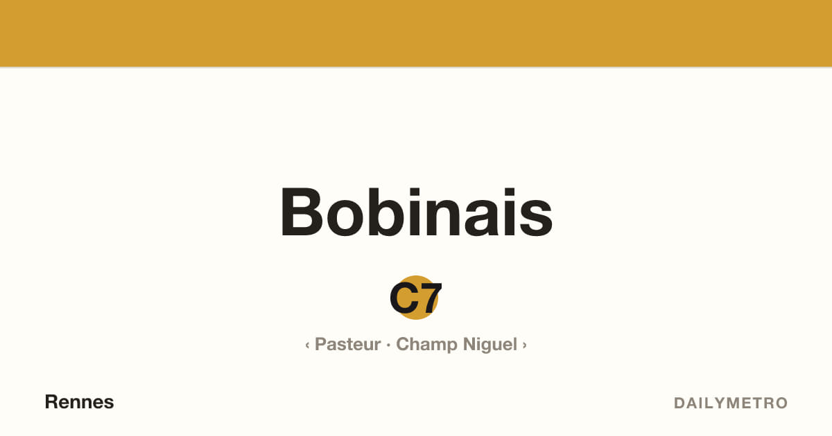 Station Bobinais · Lignes C7