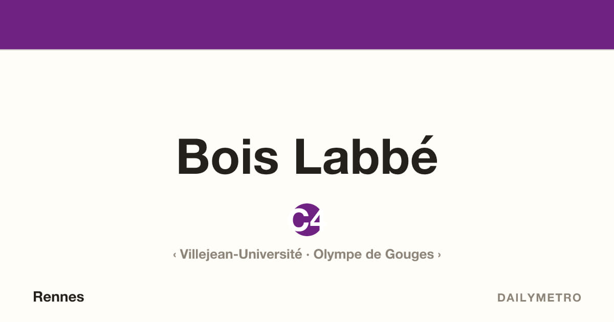 Station Bois Labbé · Lignes C4