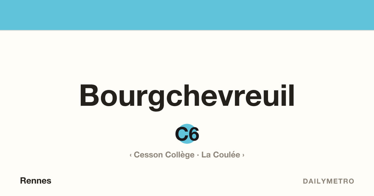 Station Bourgchevreuil · Lignes C6