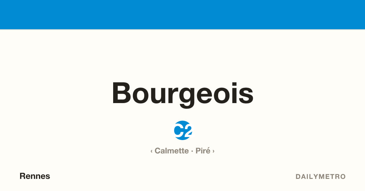 Station Bourgeois · Lignes C2
