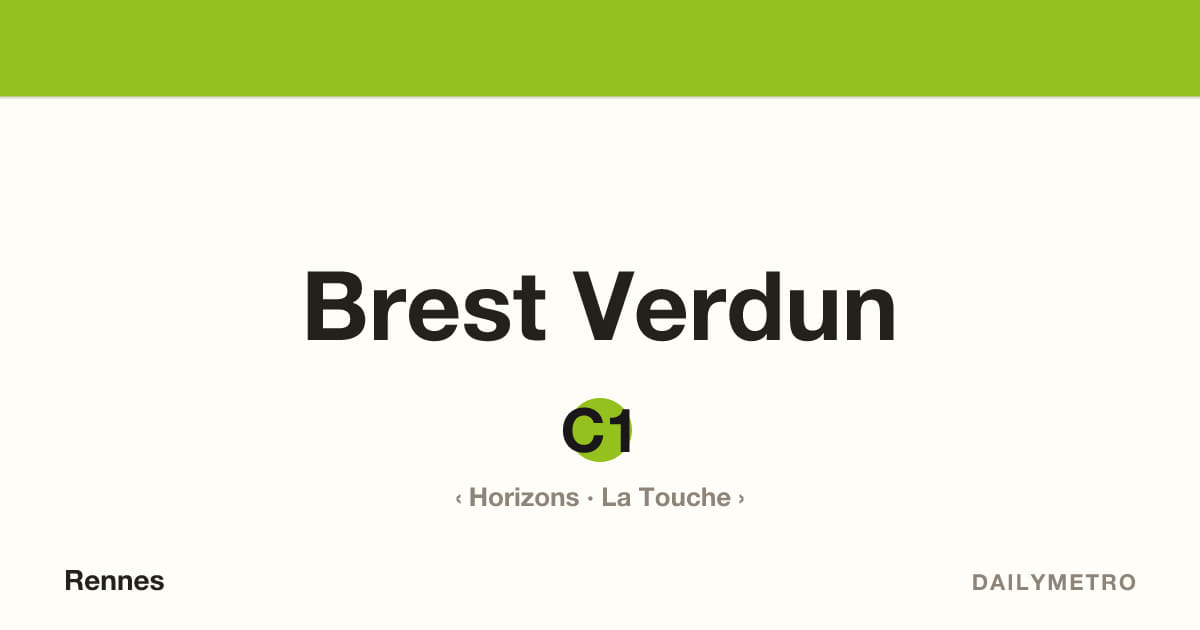 Station Brest Verdun · Lignes C1