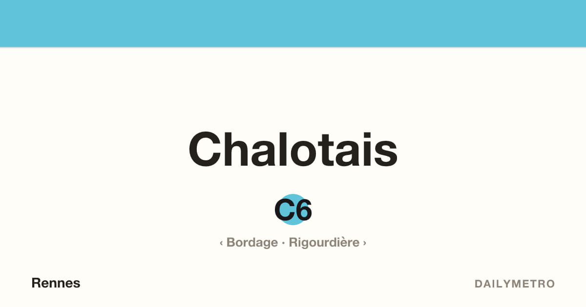 Chalotais station · Lines C6