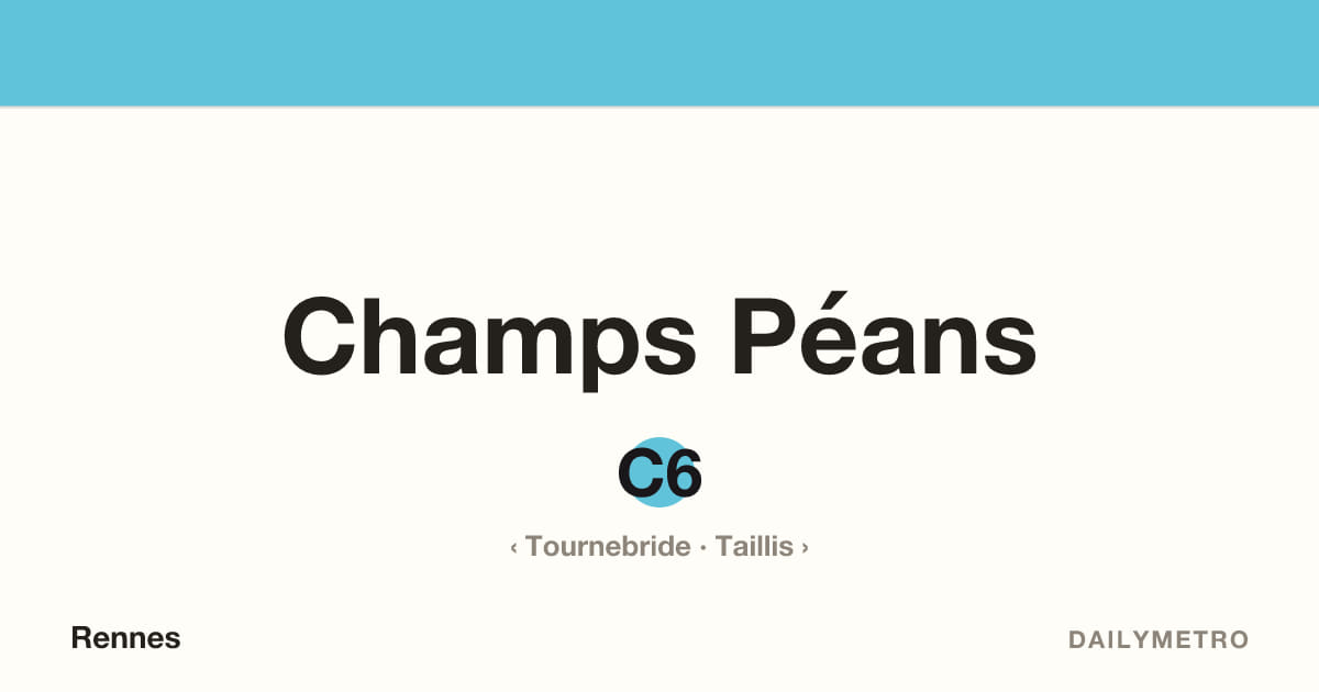 Champs Péans station · Lines C6