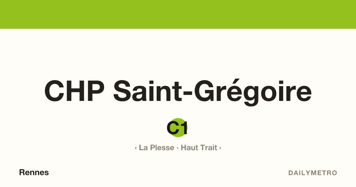 Station CHP Saint-Grégoire · Lignes C1