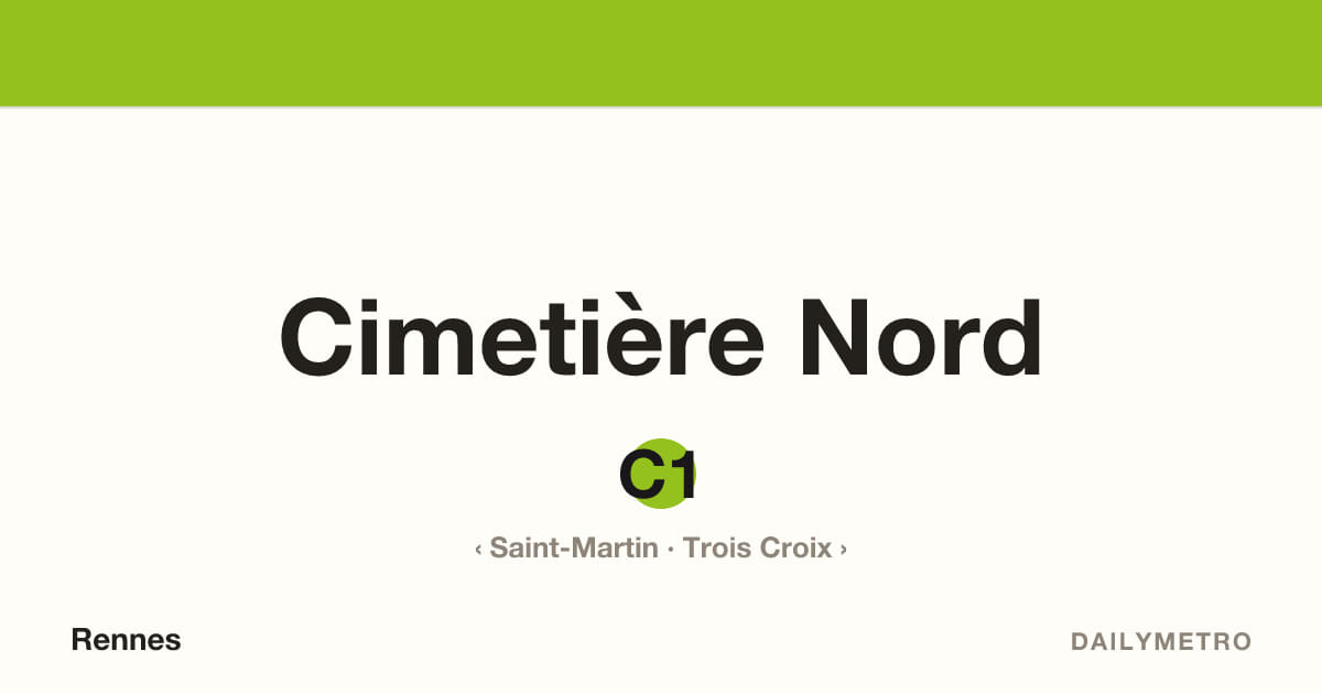 Station Cimetière Nord · Lignes C1