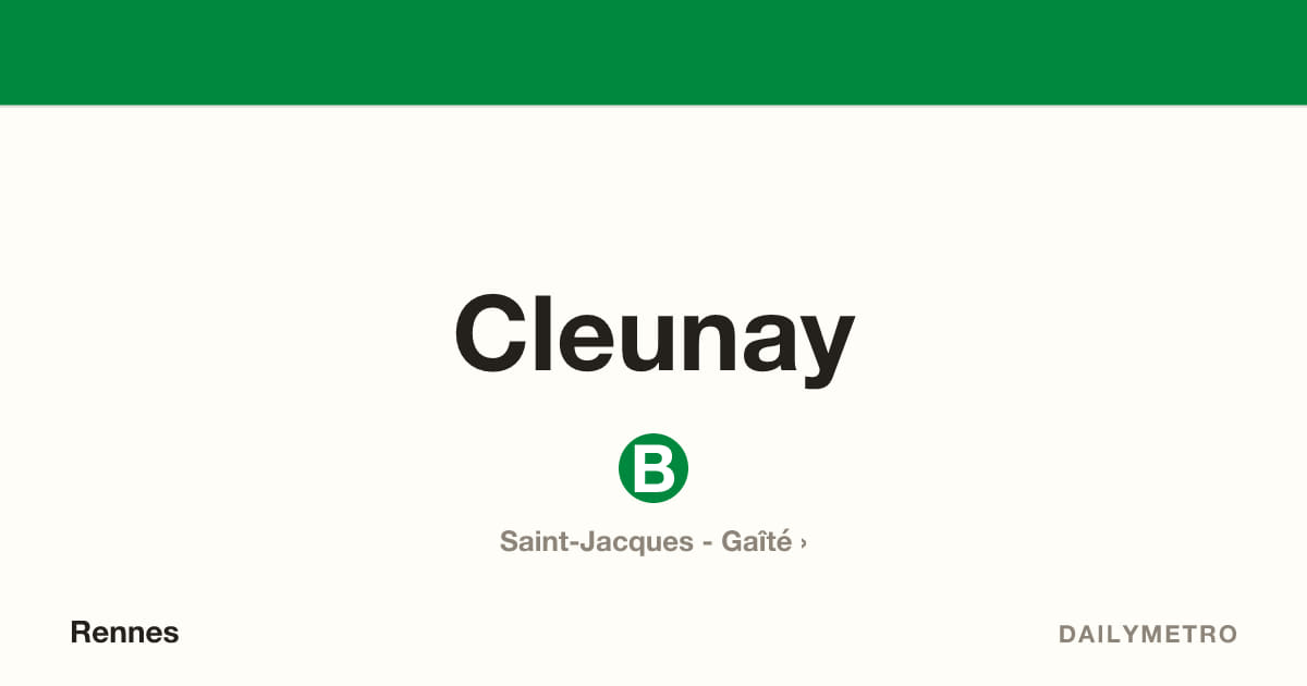 Station Cleunay · Lignes B