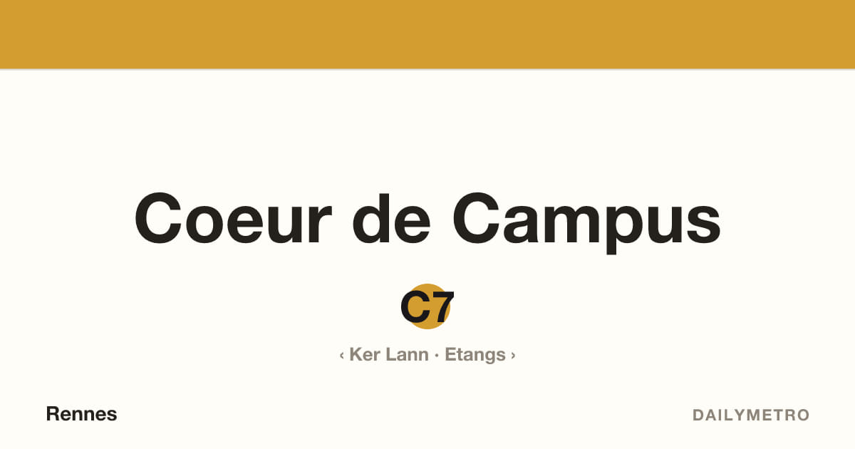 Coeur de Campus station · Lines C7
