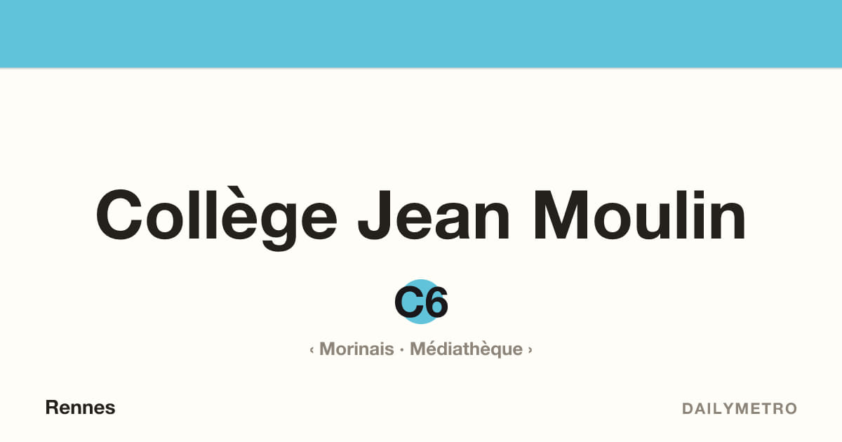 Station Collège Jean Moulin · Lignes C6