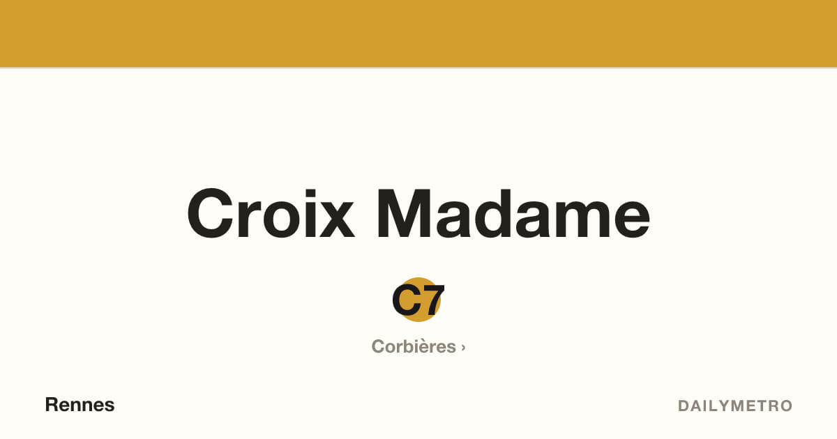 Station Croix Madame · Lignes C7