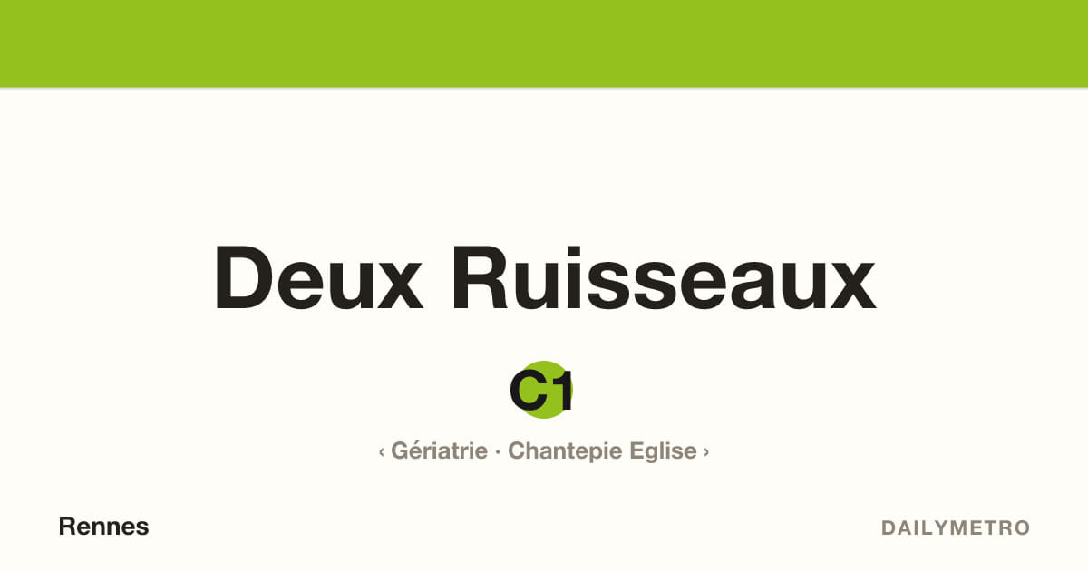 Station Deux Ruisseaux · Lignes C1