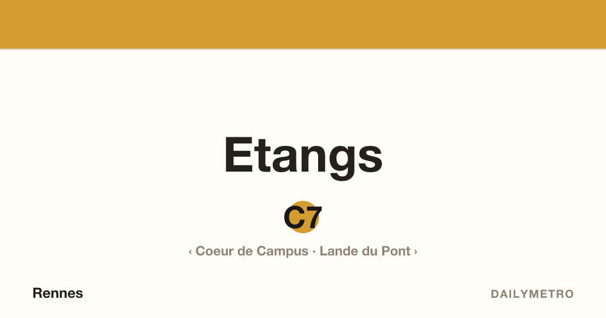 Station Etangs · Lignes C7