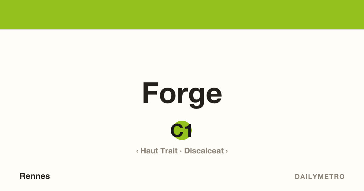 Station Forge · Lignes C1