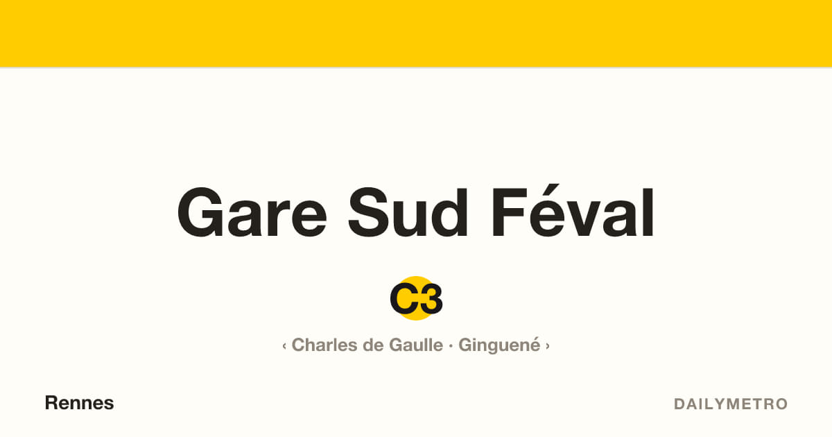 Gare Sud Féval station · Lines C3