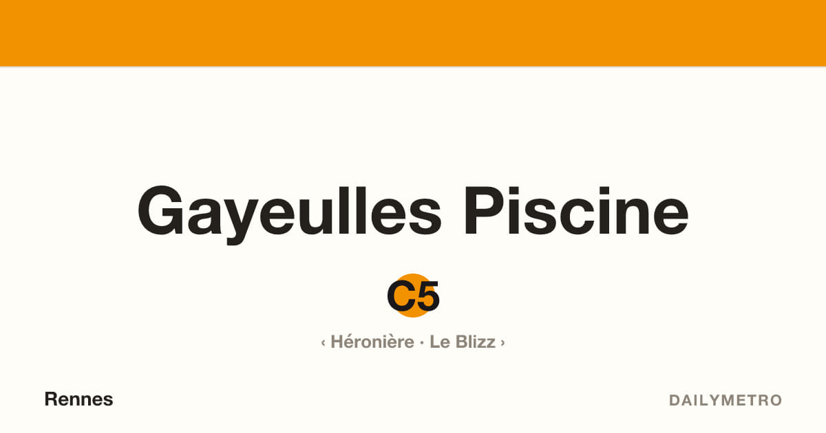 Station Gayeulles Piscine · Lignes C5
